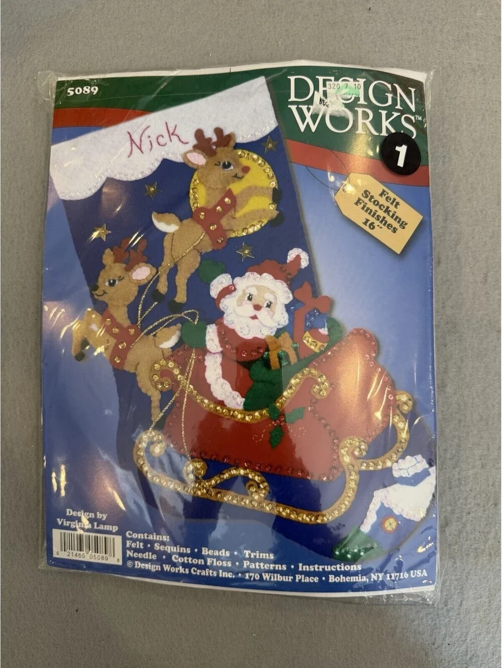 Design Works Christmas Felt Stocking Kit New Sealed